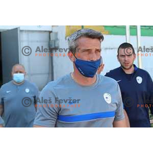 Milenko Acimovic, head coach of Slovenia during U-21 friendly match between Slovenia and North Macedonia in Krsko , Slovenia on June 3, 2021