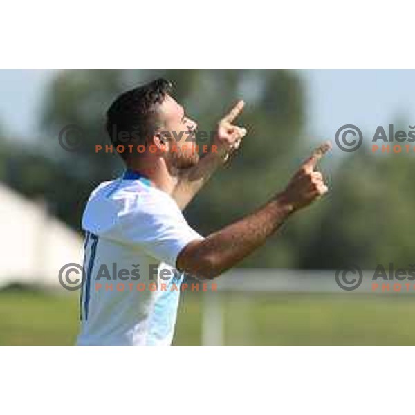 Aljosa Matko of Slovenia in action during U-21 friendly match between Slovenia and North Macedonia in Krsko , Slovenia on June 3, 2021