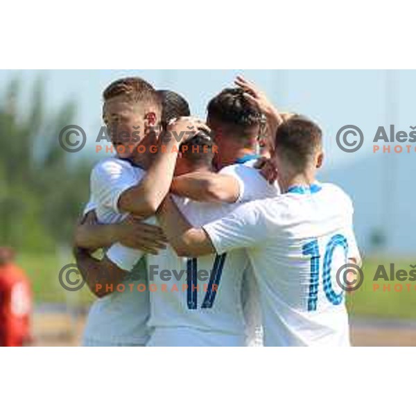 of Slovenia in action during U-21 friendly match between Slovenia and North Macedonia in Krsko , Slovenia on June 3, 2021
