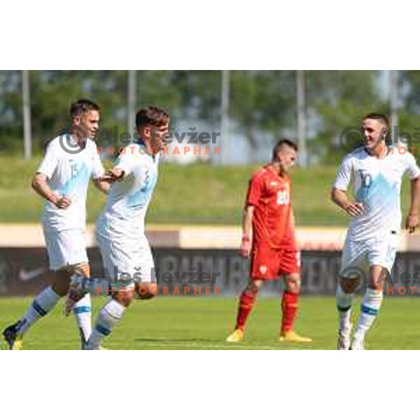 of Slovenia in action during U-21 friendly match between Slovenia and North Macedonia in Krsko , Slovenia on June 3, 2021