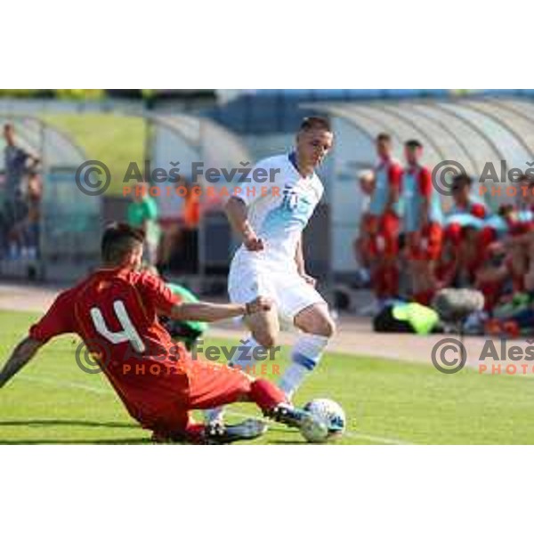of Slovenia in action during U-21 friendly match between Slovenia and North Macedonia in Krsko , Slovenia on June 3, 2021