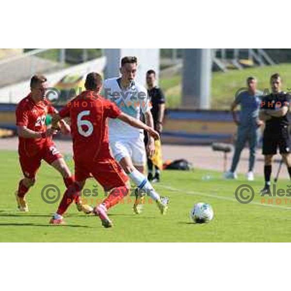 of Slovenia in action during U-21 friendly match between Slovenia and North Macedonia in Krsko , Slovenia on June 3, 2021