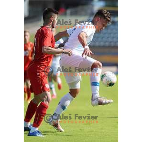 of Slovenia in action during U-21 friendly match between Slovenia and North Macedonia in Krsko , Slovenia on June 3, 2021