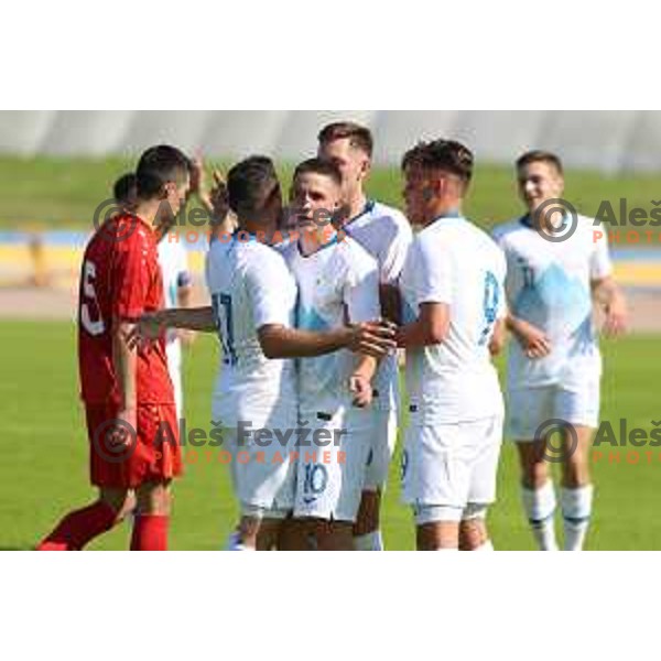 of Slovenia in action during U-21 friendly match between Slovenia and North Macedonia in Krsko , Slovenia on June 3, 2021