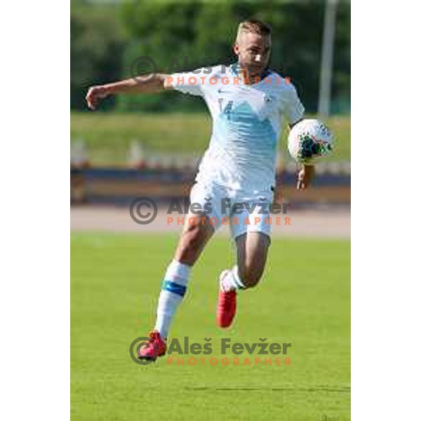 of Slovenia in action during U-21 friendly match between Slovenia and North Macedonia in Krsko , Slovenia on June 3, 2021