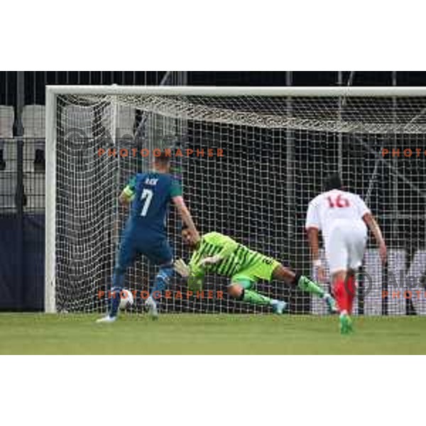 Of Slovenia in action during friendly football match between Slovenia and Gibraltar in Koper, Slovenia on June 4, 2021