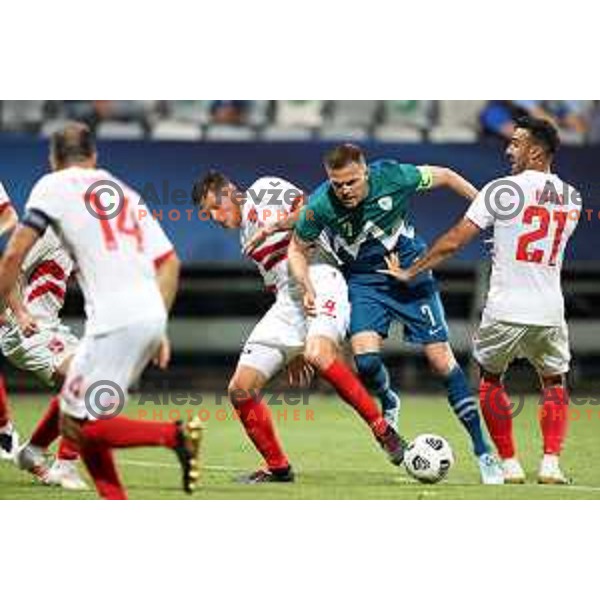 Of Slovenia in action during friendly football match between Slovenia and Gibraltar in Koper, Slovenia on June 4, 2021