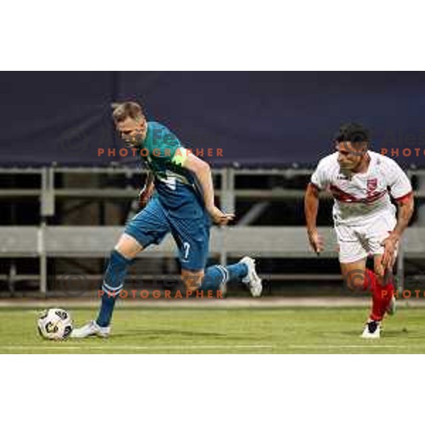 Of Slovenia in action during friendly football match between Slovenia and Gibraltar in Koper, Slovenia on June 4, 2021