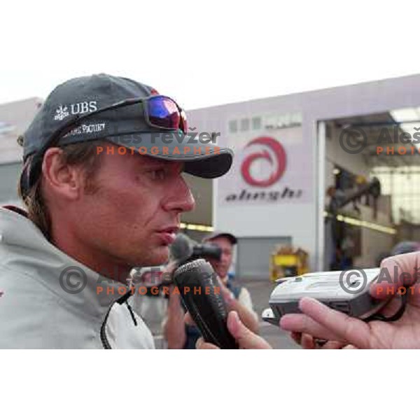 Ernesto Bertarelli at America\'s Cup Final sailing match race between team New Zealand and team Alinghi in Auckland, New Zealand on March 2, 2003. Team Alinghi defeated Team New Zealand 5:0