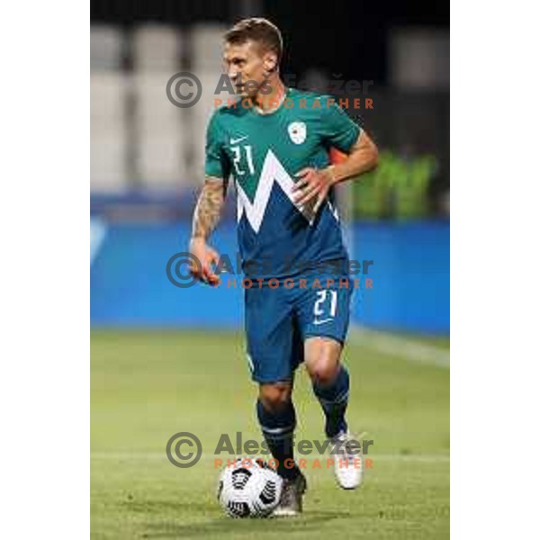 Of Slovenia in action during friendly football match between Slovenia and Gibraltar in Koper, Slovenia on June 4, 2021