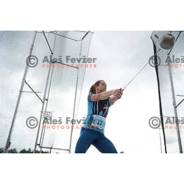 Barbara Spiler, winner of women\'s hammer throw during second day of Slovenian Athletics National Championship in Kranj on June 6, 2021