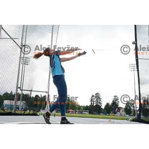 Barbara Spiler, winner of women\'s hammer throw during second day of Slovenian Athletics National Championship in Kranj on June 6, 2021