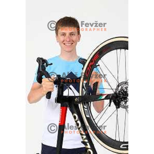 Tadej Pogacar, member of Slovenia Olympic team for Tokyo Summer Olympic games during photo shooting in Planica, Slovenia on June 15, 2021