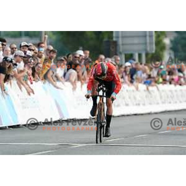 Jan Tratnik, winner of Slovenian National Time-Trial Championship in Koper, Slovenia on June 17, 2021