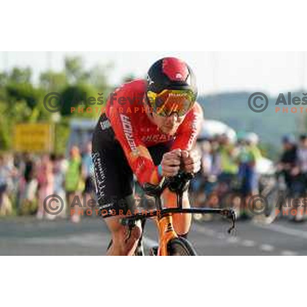 Jan Tratnik, winner of Slovenian National Time-Trial Championship in Koper, Slovenia on June 17, 2021