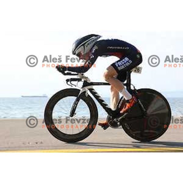 Erika Jesenko racing at Slovenian National Time-Trial Championship in Koper, Slovenia on June 17, 2021