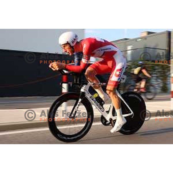 David Per racing at Slovenian National Time-Trial Championship in Koper, Slovenia on June 17, 2021