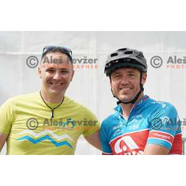 Borut Bozic and Uros Murn at Slovenian Road Championship in Koper, Slovenia on June 20, 2021