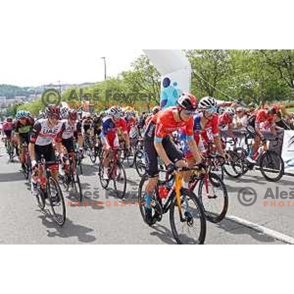 Cycling in Men’s Elite category race (174 km) at Slovenian Road Championship in Koper, Slovenia on June 20, 2021