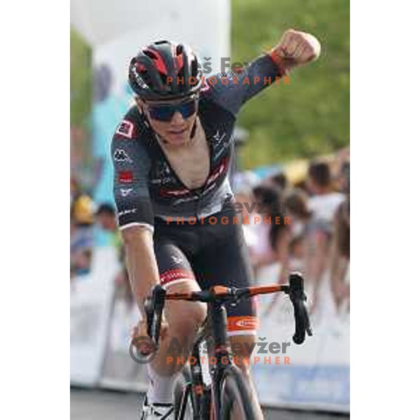 Matevz Govekar, winner in Men’s U-23 category race (174 km) at Slovenian Road Championship in Koper, Slovenia on June 20, 2021