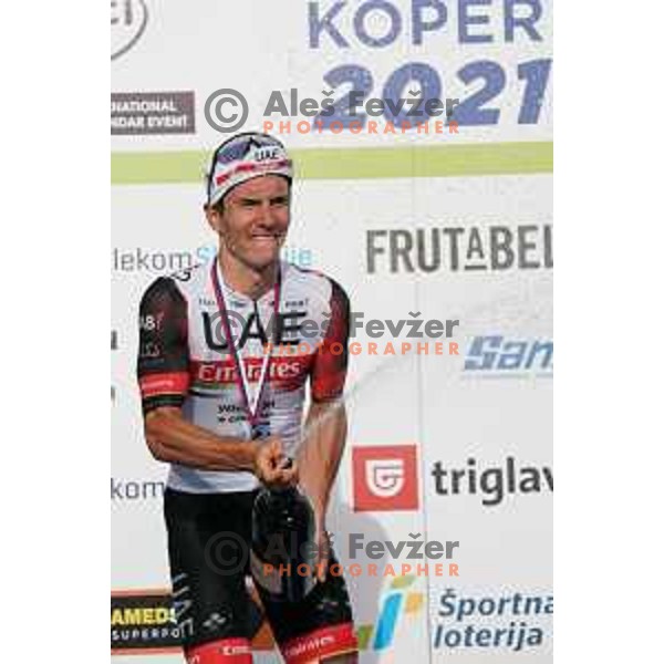 Jan Polanc, runner-up in Men’s Elite category race (174 km) at Slovenian Road Championship in Koper, Slovenia on June 20, 2021