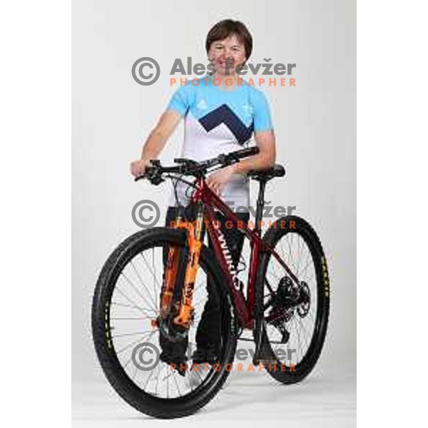 Tanja Zakelj, member of Slovenia Olympic cycling team for Tokyo Summer Olympic games during photo shooting in Ljubljana, Slovenia on June 14, 2021