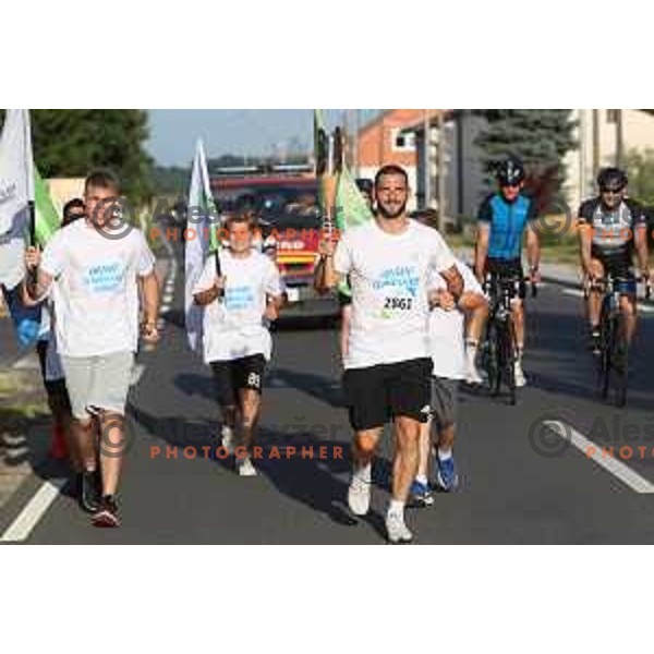 Nino Kouter of Mura during Olympic Committee of Slovenia promotional event Slovenska Bakla ( Slovenian Torch) in Dobrovnik, Slovenia on June 29, 2021
