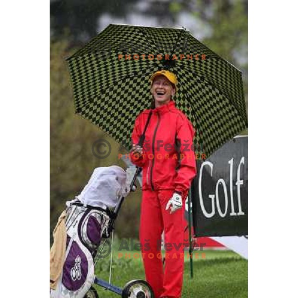 Branka Jurina at Bank Austria Pro-AM golf tournament, Kings golf course, Bled, Slovenia, 21.4.2008 