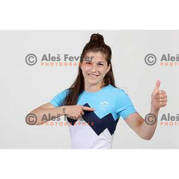 Marusa Stangar, member of Slovenia Olympic Judo team for Tokyo Summer Olympic games during photo shooting in Ljubljana, Slovenia on June 14, 2021