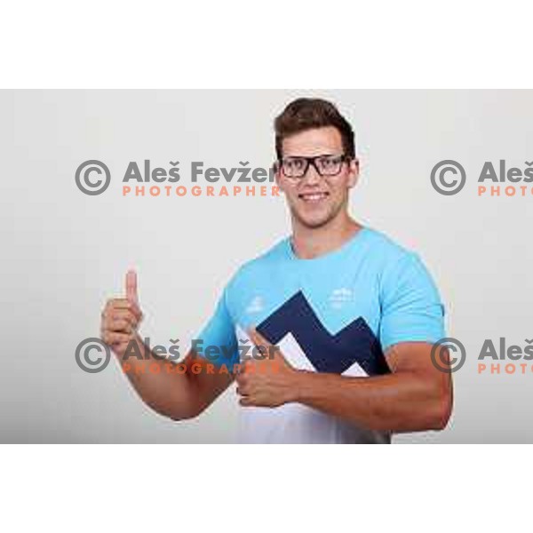 Kristjan Ceh, member of Slovenia Olympic team for Tokyo Summer Olympic games during photo shooting in Ljubljana, Slovenia on June 14, 2021