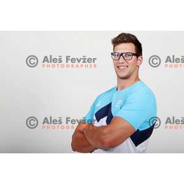 Kristjan Ceh, member of Slovenia Olympic team for Tokyo Summer Olympic games during photo shooting in Ljubljana, Slovenia on June 14, 2021