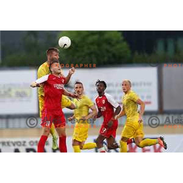 action during UEFA Conference League first qualifying round football match between Domzale (SLO) and Swift Hesper (LUX) in Domzale Sports Park, Slovenia on July 8, 2021