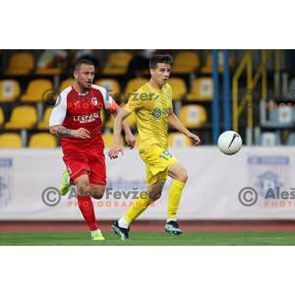 action during UEFA Conference League first qualifying round football match between Domzale (SLO) and Swift Hesper (LUX) in Domzale Sports Park, Slovenia on July 8, 2021