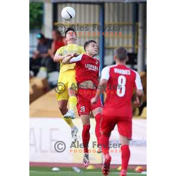 action during UEFA Conference League first qualifying round football match between Domzale (SLO) and Swift Hesper (LUX) in Domzale Sports Park, Slovenia on July 8, 2021