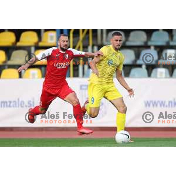 Dario Kolobaric in action during UEFA Conference League first qualifying round football match between Domzale (SLO) and Swift Hesper (LUX) in Domzale Sports Park, Slovenia on July 8, 2021