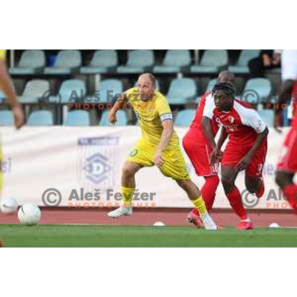 Senijad Ibricic in action during UEFA Conference League first qualifying round football match between Domzale (SLO) and Swift Hesper (LUX) in Domzale Sports Park, Slovenia on July 8, 2021