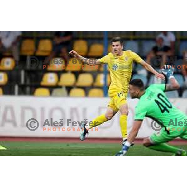 action during UEFA Conference League first qualifying round football match between Domzale (SLO) and Swift Hesper (LUX) in Domzale Sports Park, Slovenia on July 8, 2021