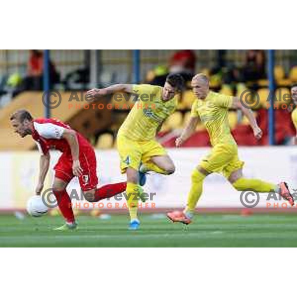 action during UEFA Conference League first qualifying round football match between Domzale (SLO) and Swift Hesper (LUX) in Domzale Sports Park, Slovenia on July 8, 2021