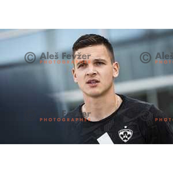 Azbe Jug during press conference at Maribor Airport, Maribor, Slovenia on July 13, 2021