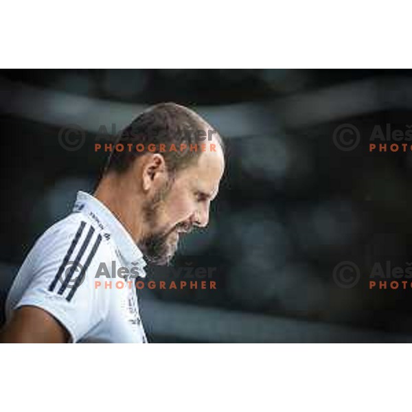 Ante Simundza, head coach of Mura prior to UEFA Champions League qualifier football match between Mura and Shkëndija in Fazanerija, Murska Sobota, Slovenia on July 13. 2021