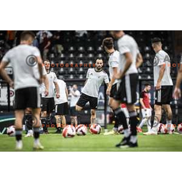 Ziga Kous prior to UEFA Champions League qualifier football match between Mura and Shkëndija in Fazanerija, Murska Sobota, Slovenia on July 13. 2021