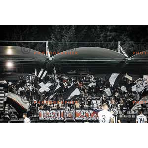 Black Gringos during UEFA Champions League qualifier football match between Mura and Shkëndija in Fazanerija, Murska Sobota, Slovenia on July 13. 2021