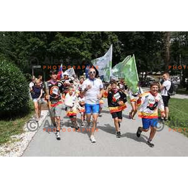 Slovenska Bakla (Slovenian Torch) during OKS event at Bled, Slovenia on July 13, 2021