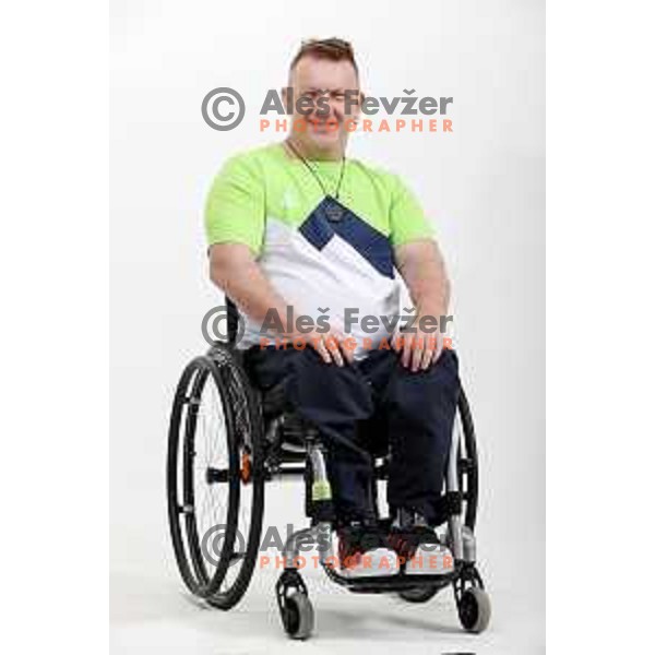 Henrik Plank, member of Slovenia Paralympic team for Tokyo Paralympic games during photo shooting in Ljubljana, Slovenia on June 29, 2021