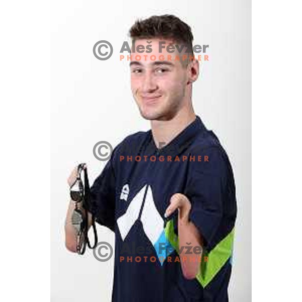 Tim Znidarsic Svensek, member of Slovenia Paralympic team for Tokyo Paralympic games during photo shooting in Ljubljana, Slovenia on June 29, 2021