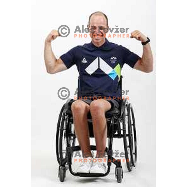 Anej Doplihar, member of Slovenia Paralympic team for Tokyo Paralympic games during photo shooting in Ljubljana, Slovenia on June 29, 2021