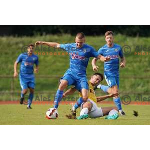in action during Prva Liga Telemach football match between Bravo and Kalcer Radomlje in Ljubljana, Slovenia on July 16, 2021