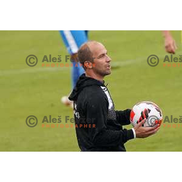 Rok Hanzic, head coach of Radomlje during Prva Liga Telemach football match between Bravo and Kalcer Radomlje in Ljubljana, Slovenia on July 16, 2021