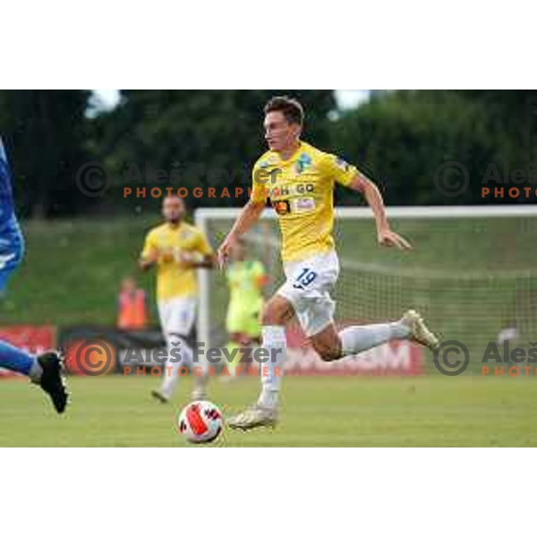 Matija Kavcic in action during Prva Liga Telemach football match between Bravo and Kalcer Radomlje in Ljubljana, Slovenia on July 16, 2021