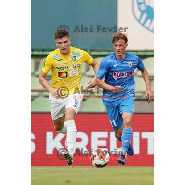 in action during Prva Liga Telemach football match between Bravo and Kalcer Radomlje in Ljubljana, Slovenia on July 16, 2021